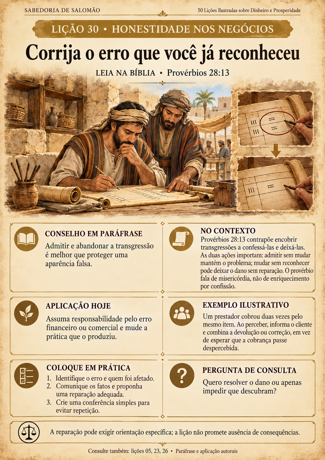 Lição 30 — Corrija o erro que você já reconheceu